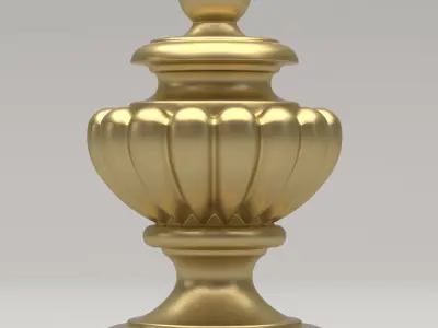 Carved Finials 3D Model Collection