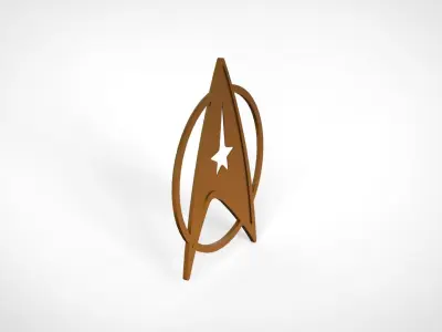 star trek logo Free 3D model