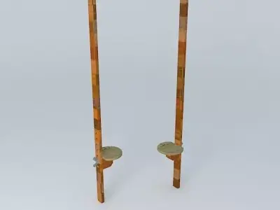 Wooden stilts 3D model