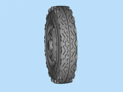 STL printable Tire and Rims for Lada Niva  3D print model