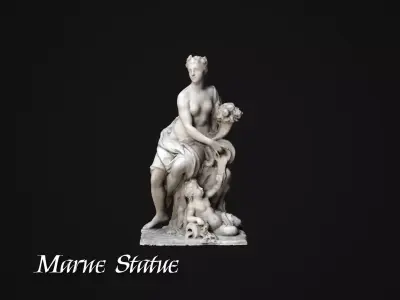 Marne Statue Low-poly 3D model
