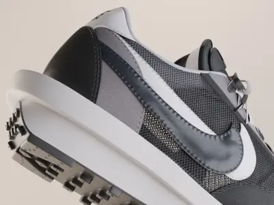 Nike Sacai LD Waffle Black Low-poly 3D model