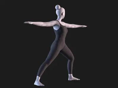 Warrior II - Yoga Essence 3D print model