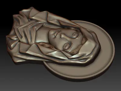 Virgin Mary 16 3D print model