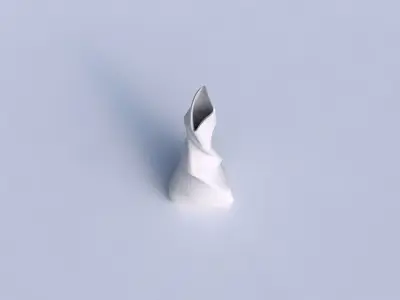 Vase twist grounded tipping triangle with horizontal sections 3D print model