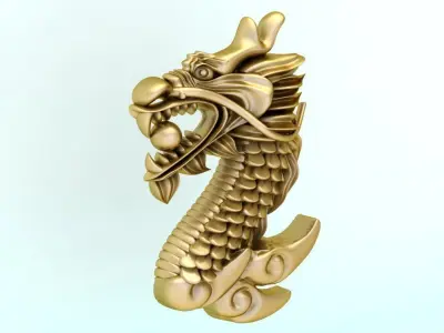 Dragon for jewelry - Dragon for ring - Dragon for pendant 3D print model