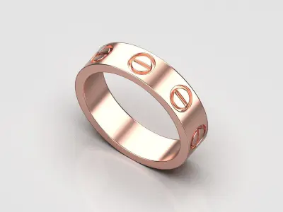Wedding rings Love 8 size 3D print model