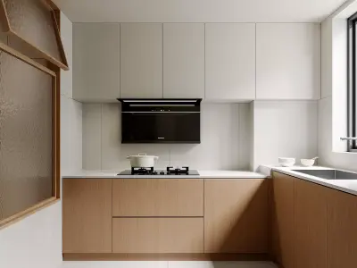 modern living room dining room bedroom interior scenes  3D model