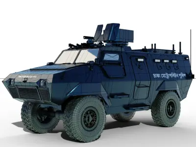 Bangladeshi Police Van Car 3D model