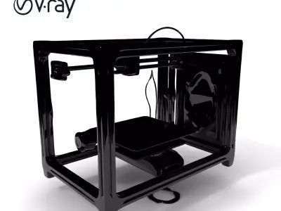 D Printer Machine Model Pack Low-poly 3D model