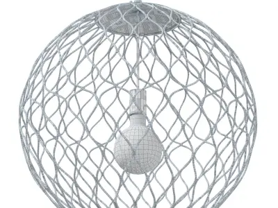 Crate and Barrel Hoyne brass pendant 3D model