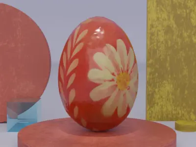 Easter egg 05 Low-poly 3D model