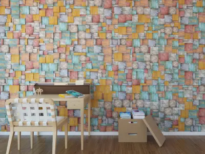 WALL PATTERN CGI INTERIOR Low-poly 3D model