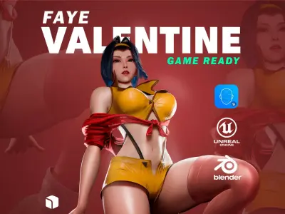 Faye Valentine - Cowboy Bebop - Game Ready 3D model - UE5  Low-poly 3D model