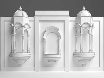 Indian Wedding Stage 3D model