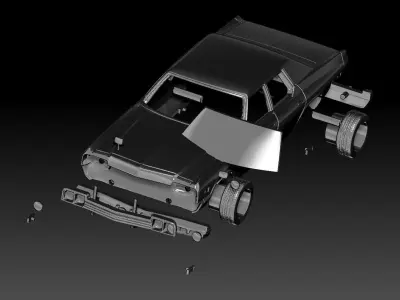 Classic Car Dodge Monaco Scale to 116mm wheelbase 3D print model