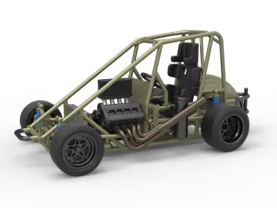 Pavement Midget car Base Scale 1 to 25 3D print model