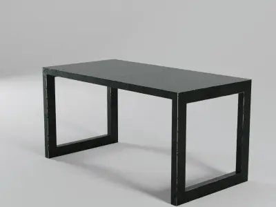 Metallic Bench Free 3D model