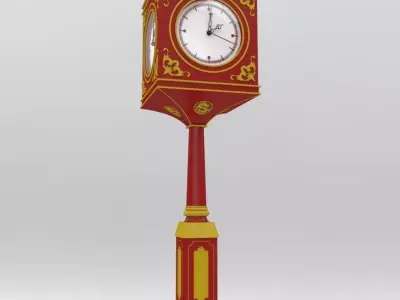 The Dragon Street Clock Tower 3D model