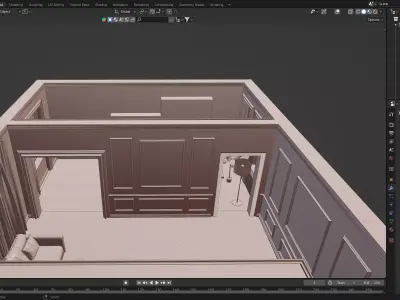 Scandinavian cosy home 3D model