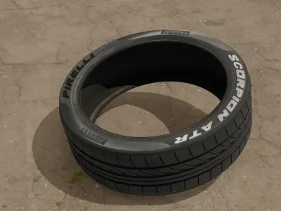 Tire complete texures and materials Low-poly 3D model