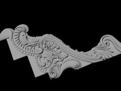 stair entry post 3D model