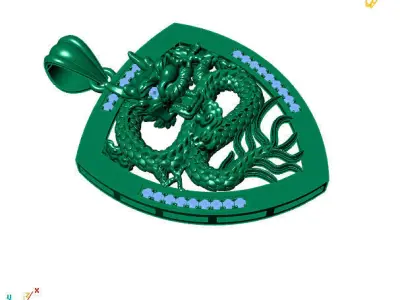 dragon pendant 3D print model 9