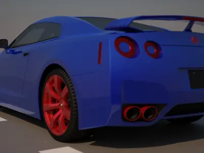 nissan GTR 3D model