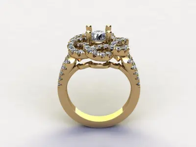 R231 diamond ring jewelry  3D model