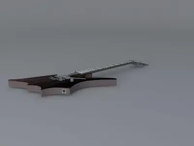 Ed Roman Rockinbat guitar Free 3D model