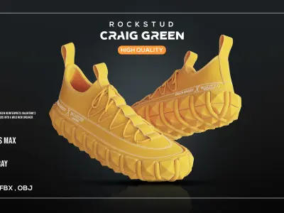 High Poly Shoes  3DS MAX Project 3D model