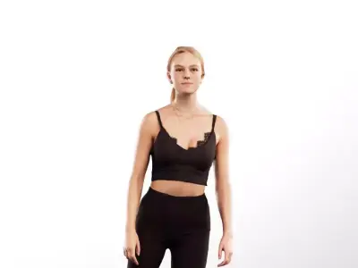 Hedda 13301 - Walking Athletic Young Woman Low-poly 3D model