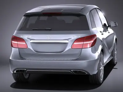 Mercedes-Benz B-Class 2016 VRAY 3D model