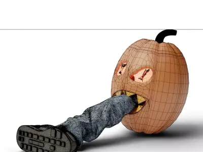 Pumpkin Monster Halloween Prop 3D model