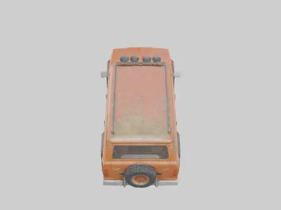 Classic Offroad Wagon model Low-poly 3D model