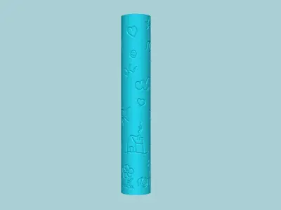 Texture Roll 26 - Kids Draw Negative - Fondant Decoration Maker 3D print model