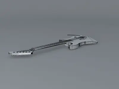 A Paisley Kramer Barreta guitar Free 3D model
