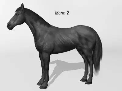 Horse - Black 3D model