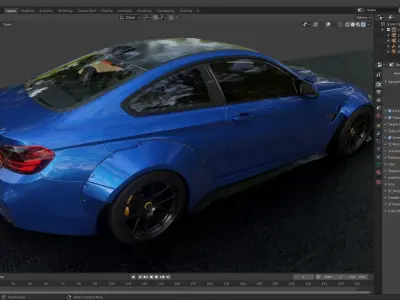 Car paint material Blender 3D model