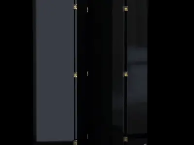 Folding Screen Gran Coromandel Black by Fornasetti Low-poly 3D model