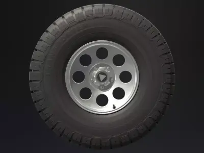 Generic off-road Tire and Rim 3D model