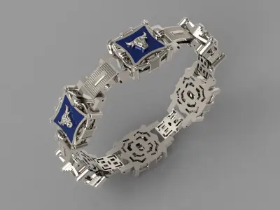 BRACELET BULL   SYMBOL  2021     N - 123 3D print model
