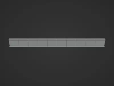 Steel Beam IPN 300 - European Standard - DIN 1025-1 Low-poly 3D model