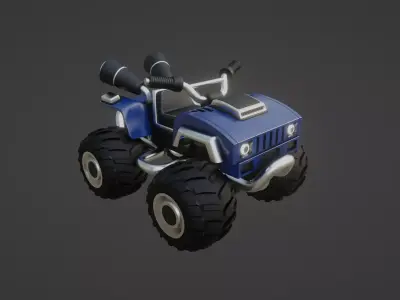 Racing Kart  Low-poly 3D model