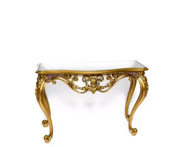 Baroque Gold Console Table model pack Low-poly 3D model
