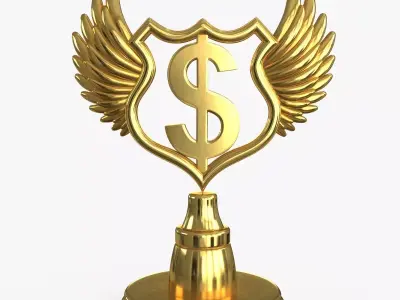 Award Trophy 02 Low-poly 3D model