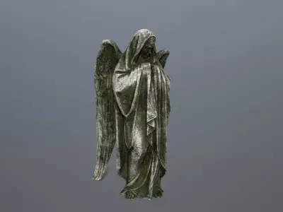 Angel Statue 1 Low-poly 3D model