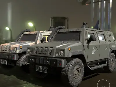 IVECO CRISTANINI 4X4 Low-poly 3D model