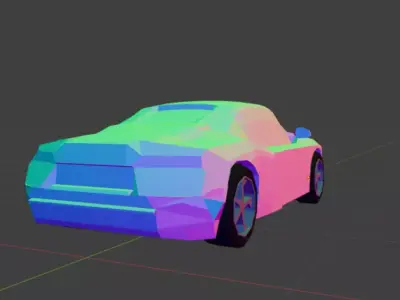 Audi R8 Lowpoly car Low-poly 3D model
