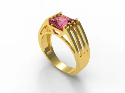 0109 - Simple Gents Ring 3D print model